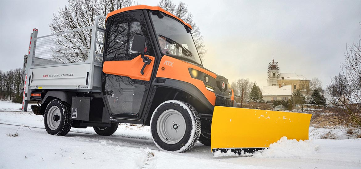 ALKE' electric vehicles with Snowplough ALKE' electric vehicles with Snowplough