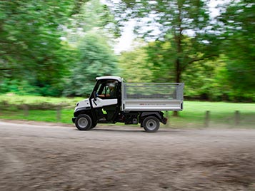 Vehicle with steel mesh sides