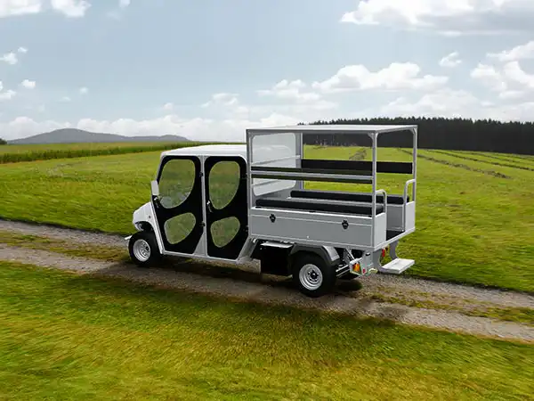10 seater - Double cab electric vehicle with double bench seats